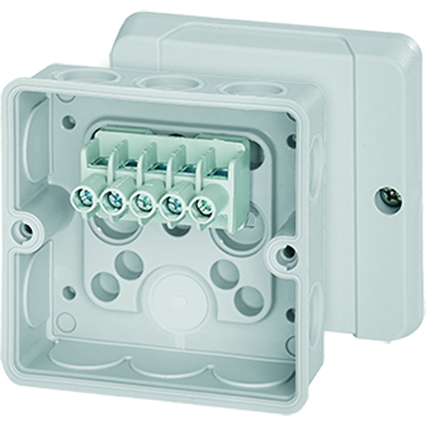 Hensel DE 9325 Kabelabzweigkasten 1,5-2,5 qmm 4 qmm 1phasig, 5pol. Klemme