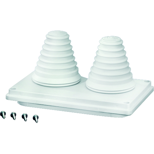 Hensel MV FP 66 Kabeleinführungsflansch mit 2 Kabeltülllen bis 72 mm, IP 55