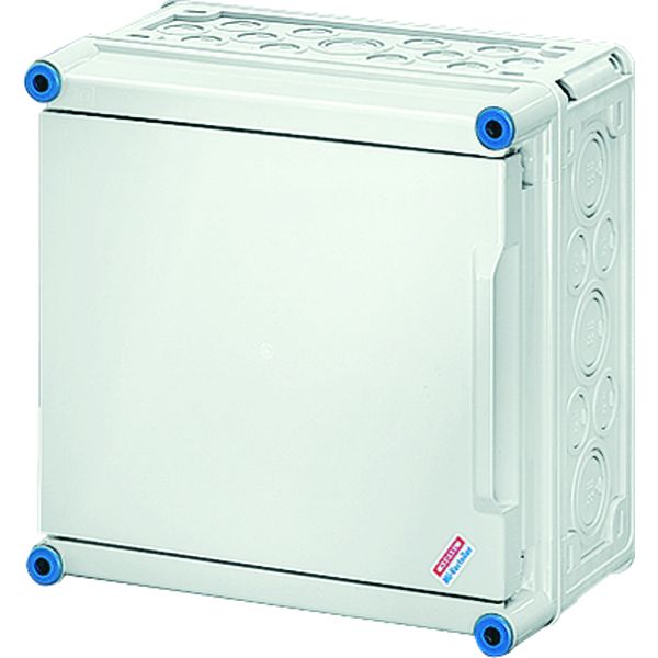 Hensel Mi 0221 Mi-Leergehäuse, Einbaumaße 275x275x115 mm, nicht durchs. Scharn.dec