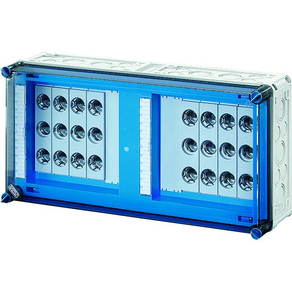 Hensel Mi 3424 Mi-Sicherungsgehäuse, 8x3x25A, DII, E27 auf Sammelschiene 630 A, 5polig