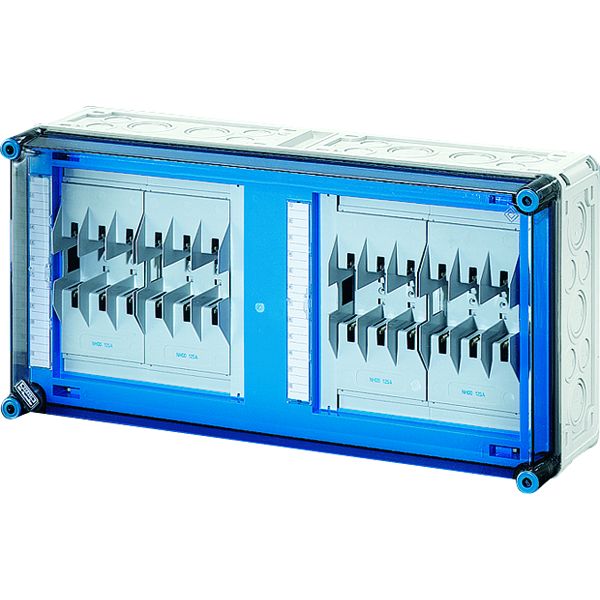 Hensel Mi 6461 Mi-NH-Sicherungsgehäuse 4xNH 00, 3polig, Sammelschiene 250 A, 5polig