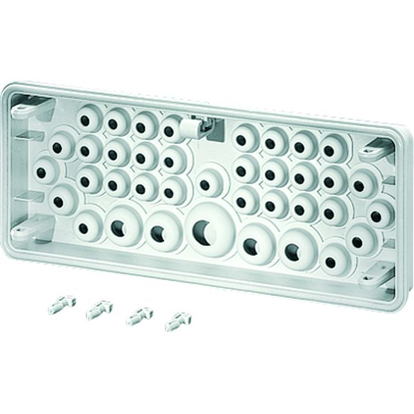 Hensel Mi FP 38 Anbauflansch, 29x7-12 mm, 4x7-14 mm, 4x11-20 mm, 1x16-29 mm