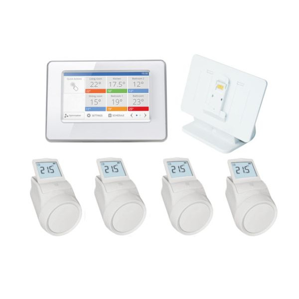 Resideo ATP924G3002 evohome Wi-Fi XL Starter Paket mit Funk 868 MHz programmierbar weiß