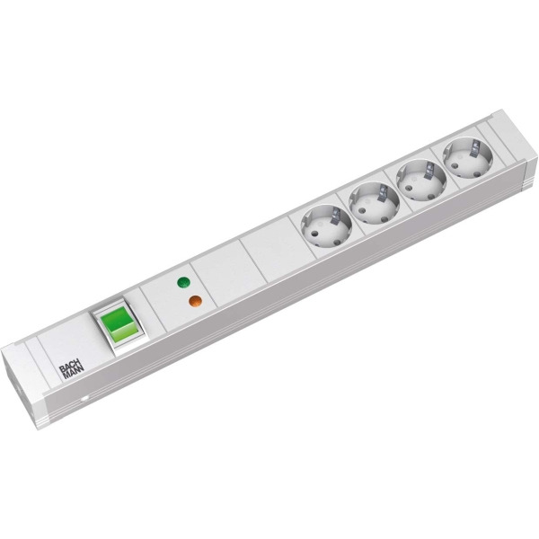 Bachmann 331.0202 19 Zoll Steckdosenleiste 4-fach Gerätevollschutz