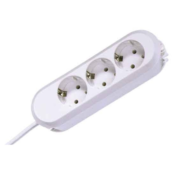 Bachmann 387.272 Tischsteckdose 3-fach geclipst 45 weiß