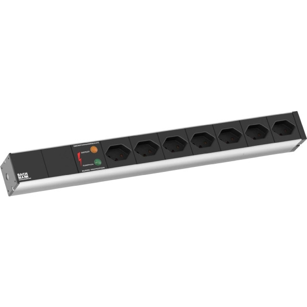Bachmann 800.1260 Steckdosenleiste 482,6mm(19Z) 7xCH T13 2 Meter