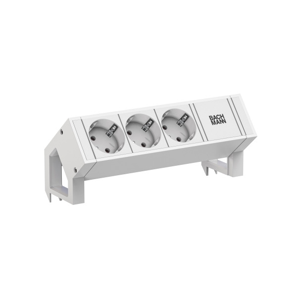 Bachmann 902.3205 Steckdosenleiste DESK2 white 3xCEE7/3