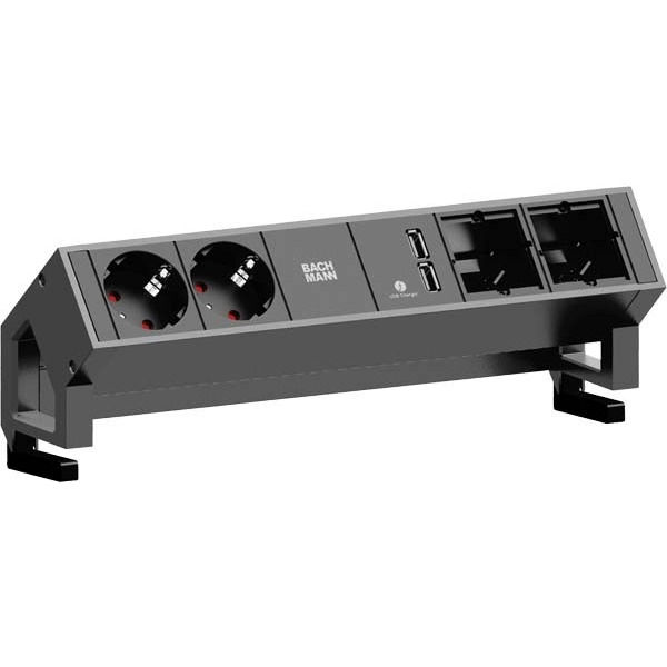 Bachmann 902.429 Steckdoseneinheit Desk2 2x Schutzkontakt USBCharger