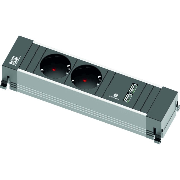 Bachmann 916.0040 Steckdoseneinheit 2x Schutzkontakt 1xUSB 1x Custom Modul