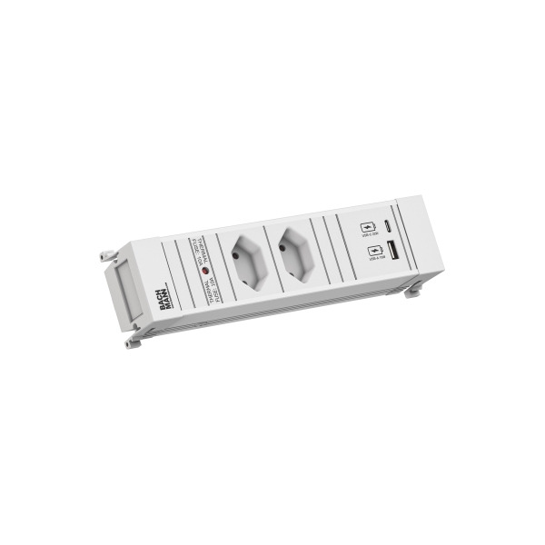 Bachmann 916.718 Steckdosenleiste 2xCH 0° 1xUSB