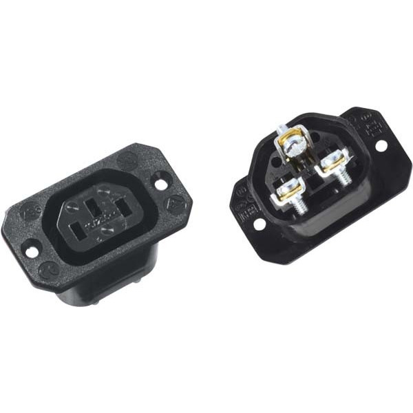 Bachmann 917.171 Kaltgeräteinbaudose schwarz 70Grad