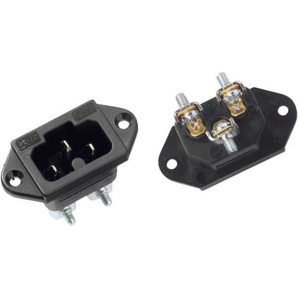 Bachmann 918.170 Heißgeräte-Einbaustecker 155°C schwarz