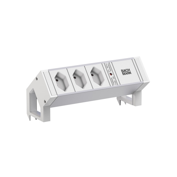 Bachmann 937.424 Steckdosenleiste DESK2 ALU WHITE