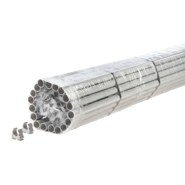 Fränkische FPKu-EM-F 20 2m Set Mittleres Kunststoffstangenrohr starr grau 22221020 74 Meter