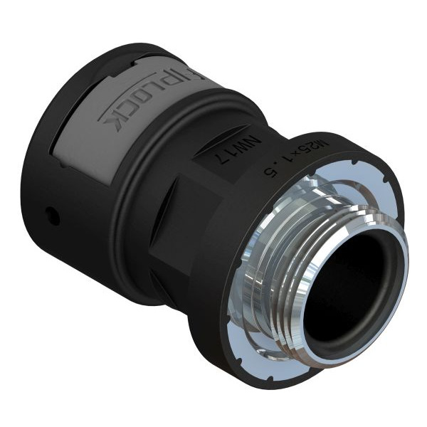 Fränkische ASPA-10M16MB-5 ASPA-10M16MB-5 schwarz Verschraubung Metallgewinde metr. kurz 4890472300 10 Stück