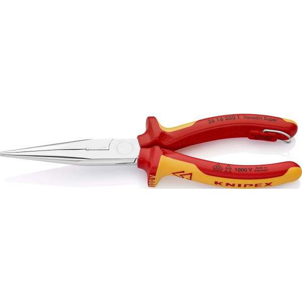 Knipex 2616200T VDE Flachrundzange 200mm mit Schneide