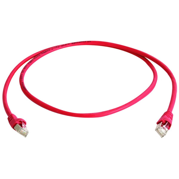 Telegärtner 100007975 Patchkabel S/FTP 6A rot 1 Meter