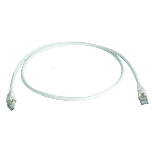 Telegärtner 100007990 Patchkabel S/FTP 6A weiß 0,5 Meter