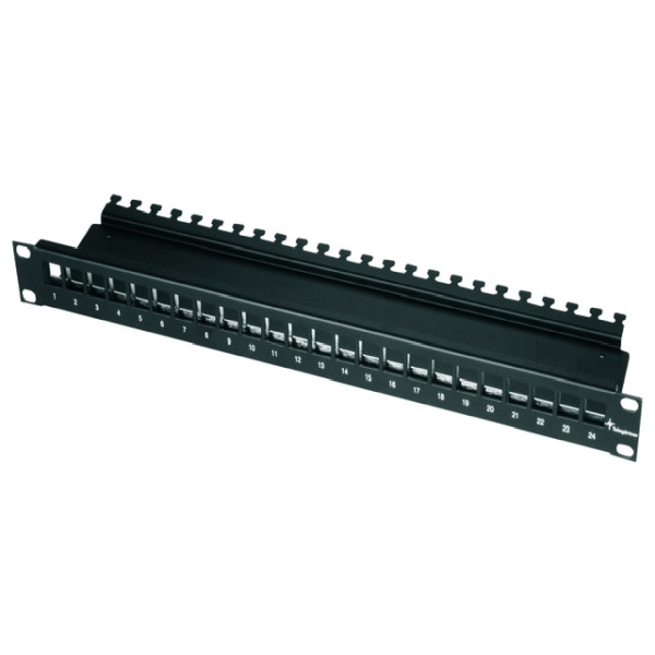 Telegärtner 100021497 19 Zoll AMJ-Modulträger 1HE 24P leer schwarz