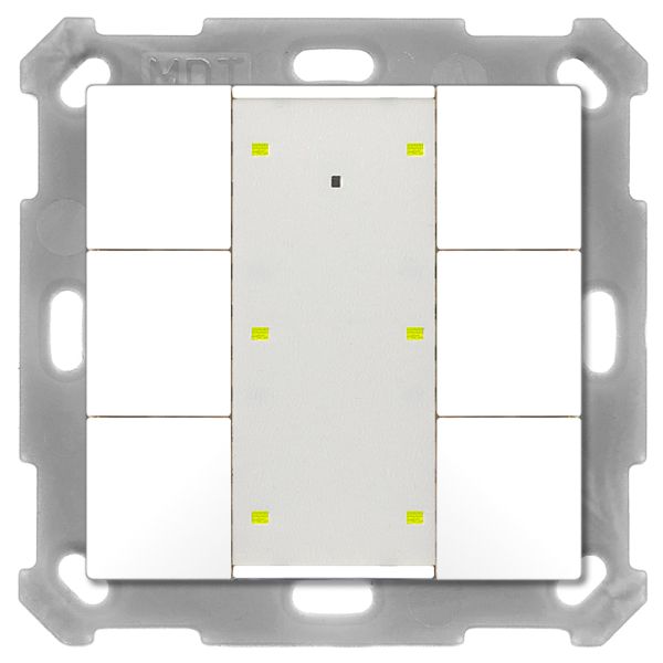 MDT BE-TA55P6.02 KNX Taster Plus 55 6-fach Reinweiß matt