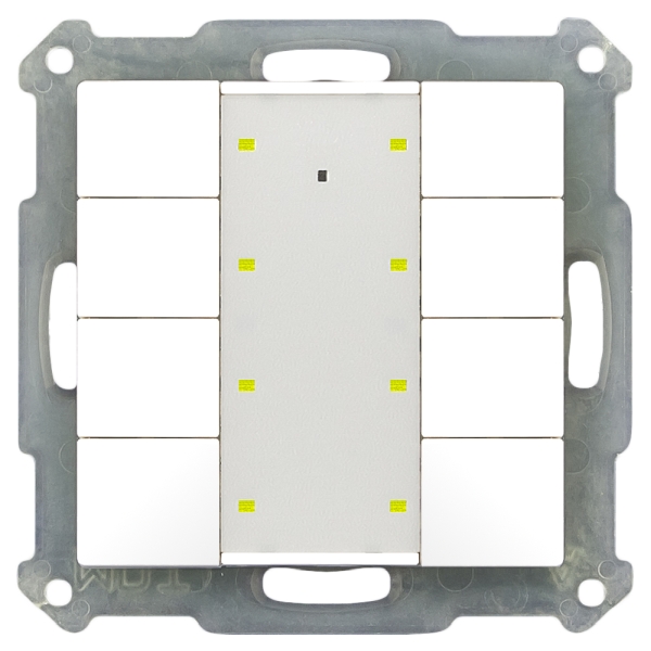 **MDT BE-TA55P8.01 KNX Taster 55 Plus 8-fach Reinweiß matt