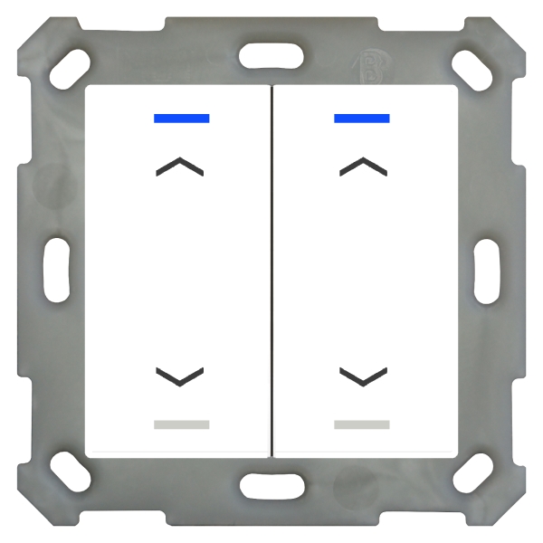 MDT BE-TAL5502.A1 KNX Taster Light 55 2-fach RGBW Reinweiß glänzend Jalousie