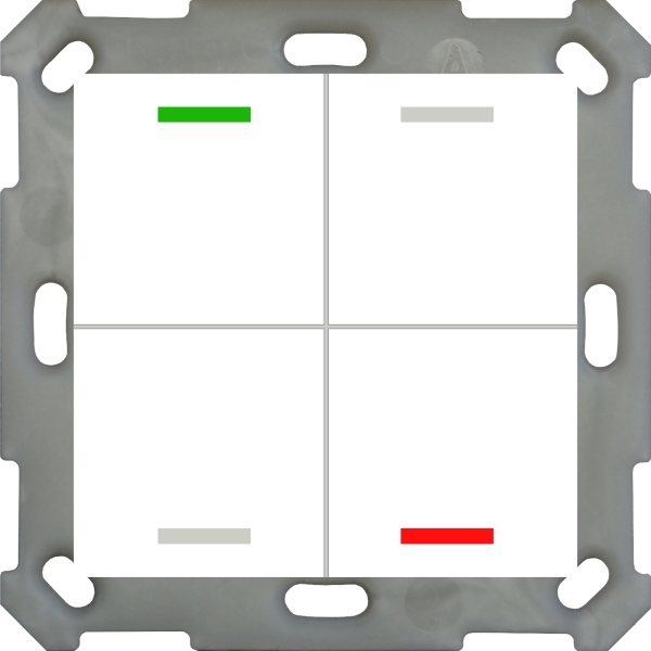 MDT BE-TAL55T4.01 KNX Taster Light 55 4-fach RGBW mit Temperatursensor Reinweiß glänzend Neutral