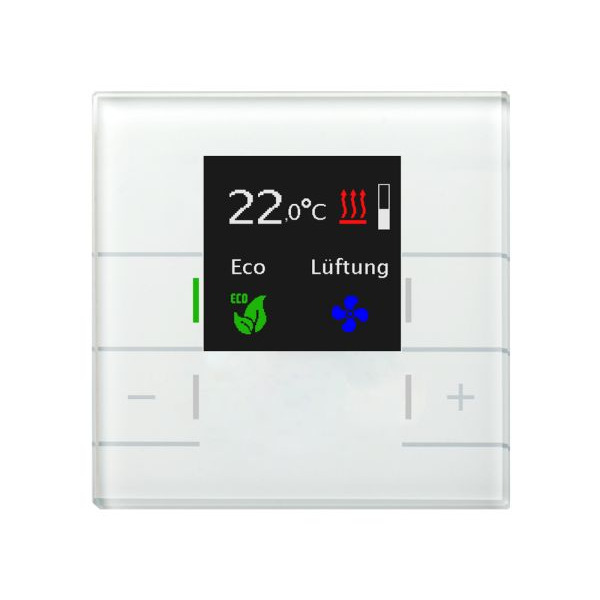 MDT SCN-RTRGW.02 KNX Glas Raumtemperaturregler Smart mit Farbdisplay Weiß