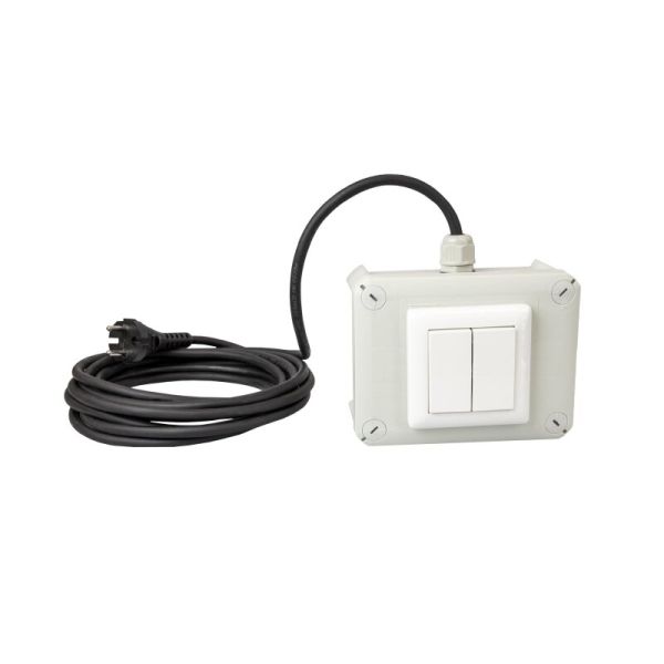 Dotlux 5010-1 Funksendereinheit mit 4fach Taster mobile Version im Gehäuse mit 5 MeterKabel und Schuko-Stecker