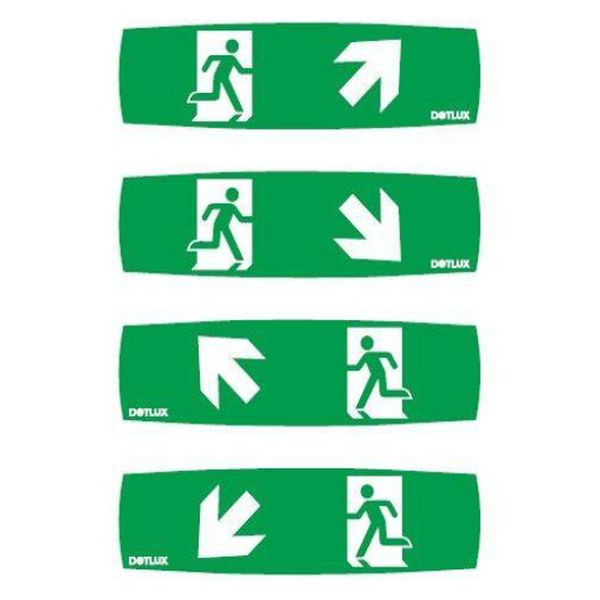 Dotlux 5393 Erweitertes Piktogrammset 4 Stück für LED-Notleuchte EXIT Artikel 5389