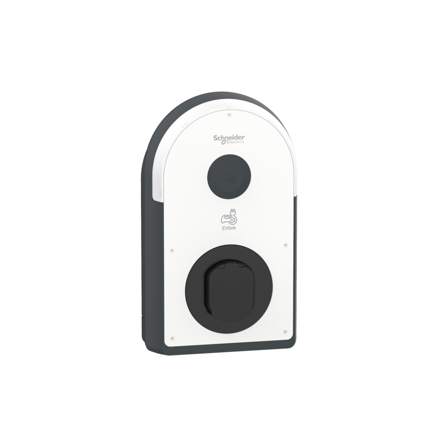 Schneider EVB3S22N4B Pro AC Wallbox, 22kW, T2S Steckdose, FI Typ B-EV, IP55, IK10, NFC/RFID Reader