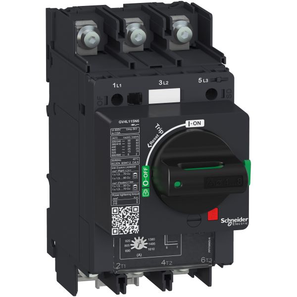 Schneider GV4L07N6 Motorschutzschalter mag. - TeSys GV4 - 7A 3P 50kA - Drehantrieb