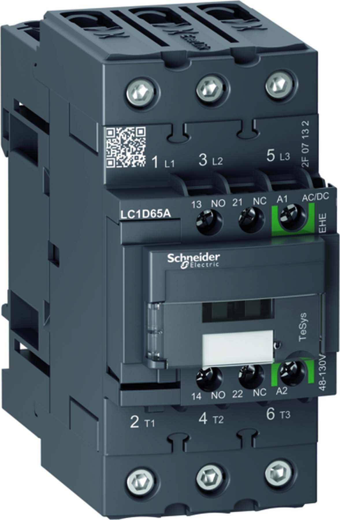 Schneider LC1D65AEHE Leistungsschütz LC1D 3p, +1S+1Ö, 30 kW, 65 A, 400 V AC3, Spule 48-130 V AC/DC