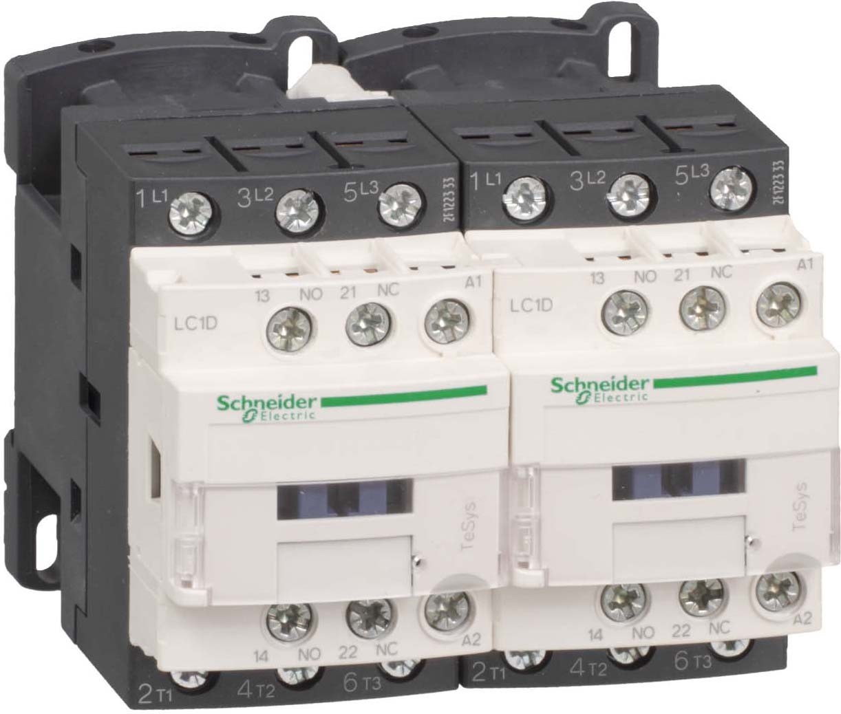 Schneider LC2D32BD Wendeschützkombination, 3p+1S+1Ö, 15kW/400V/AC3 32A, Spule 24V DC