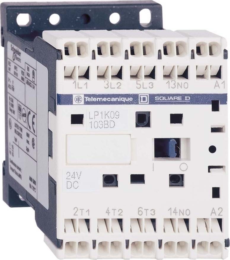 Schneider LP4K09013BW3 Leistungsschütz LP4K 3p, +1Ö, 4 kW, 9 A, 400 V AC3, Spule 24 V DC