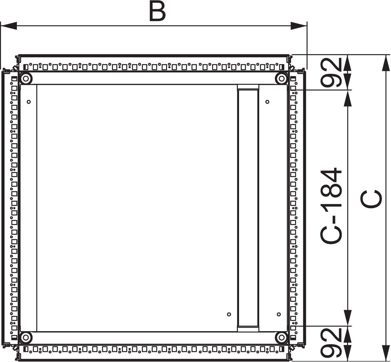 Schneider NSYEC1051 PanelSeT SF-Kabeleinführungsplatte, 1 Kabeldurchf., Clipbefest., 1000x500mm