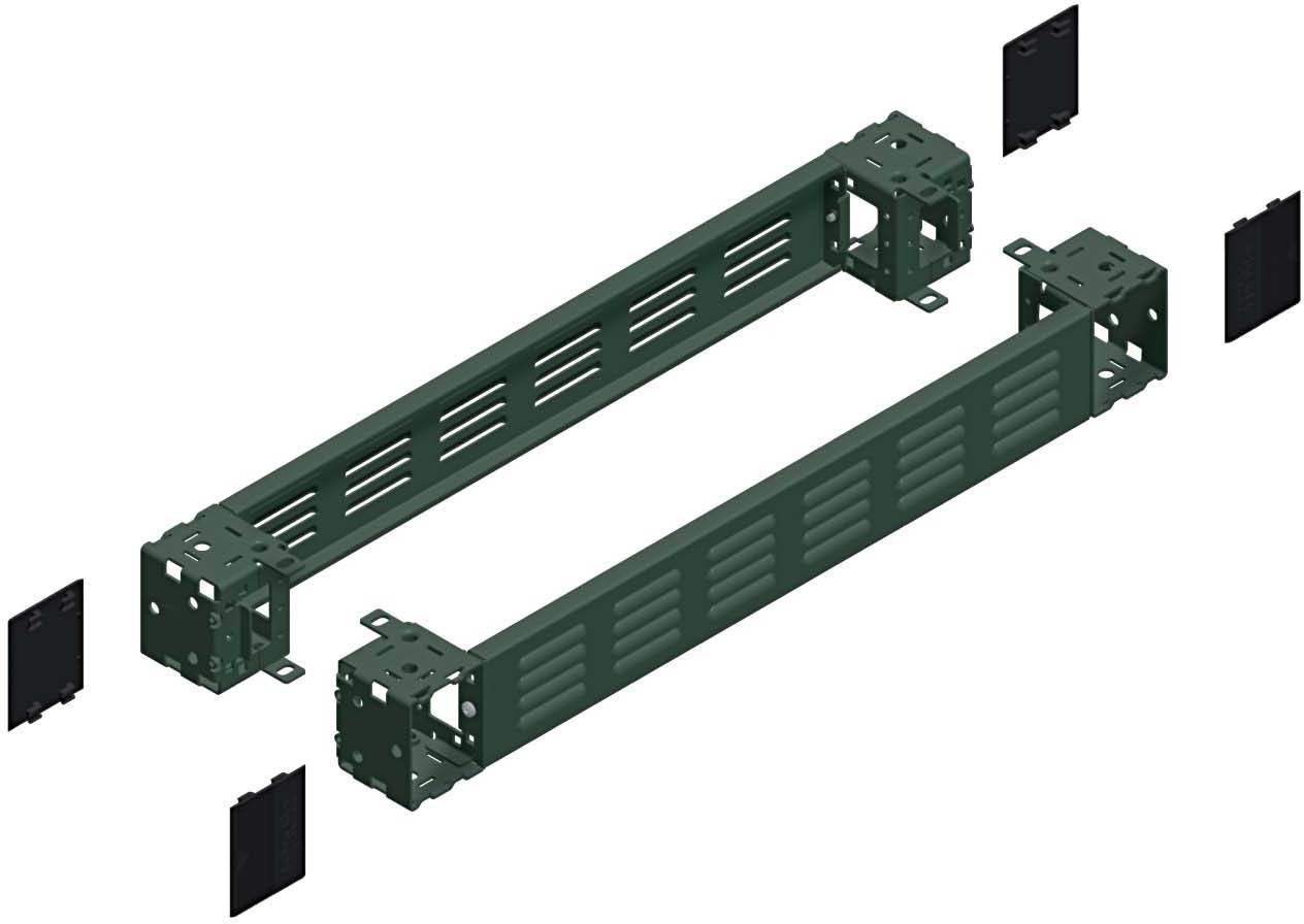 Schneider NSYSPFV8100 PanelSeT SF/SM Zubehör Sockel-Seitenteile mit Lüftungsschlitzen, 100x800x800mm