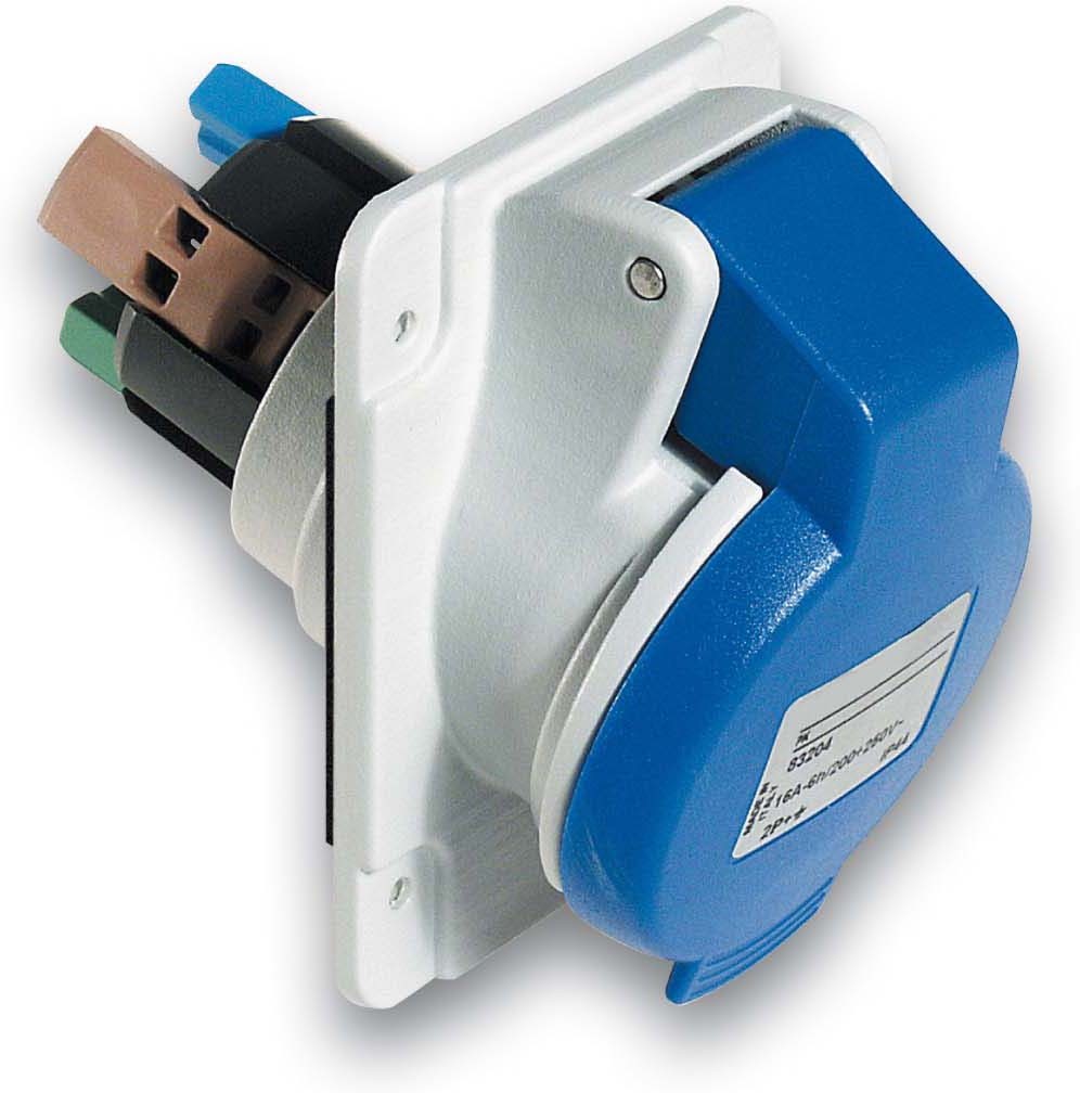 Schneider PKY16F424 CEE Anbausteckdosen Schneidklemmen, 16A, 3p+E, 200-250 V AC