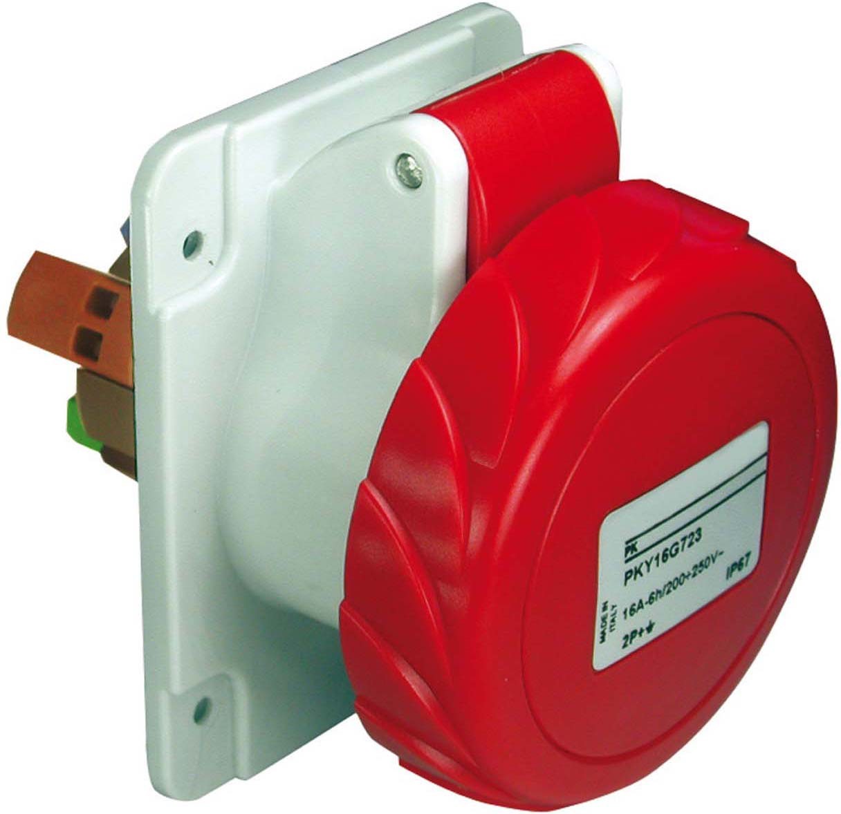Schneider PKY16G735 CEE Anbausteckdosen Schneidklemmen, 16A, 3p+N+E, 380-415 V AC