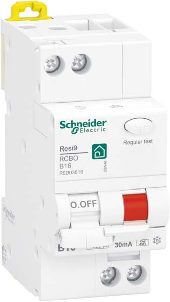 Schneider R9D03616 FI/LS-Schalter Resi9 1P+N, 16A, B-Char., 10mA, Typ A, 6kA