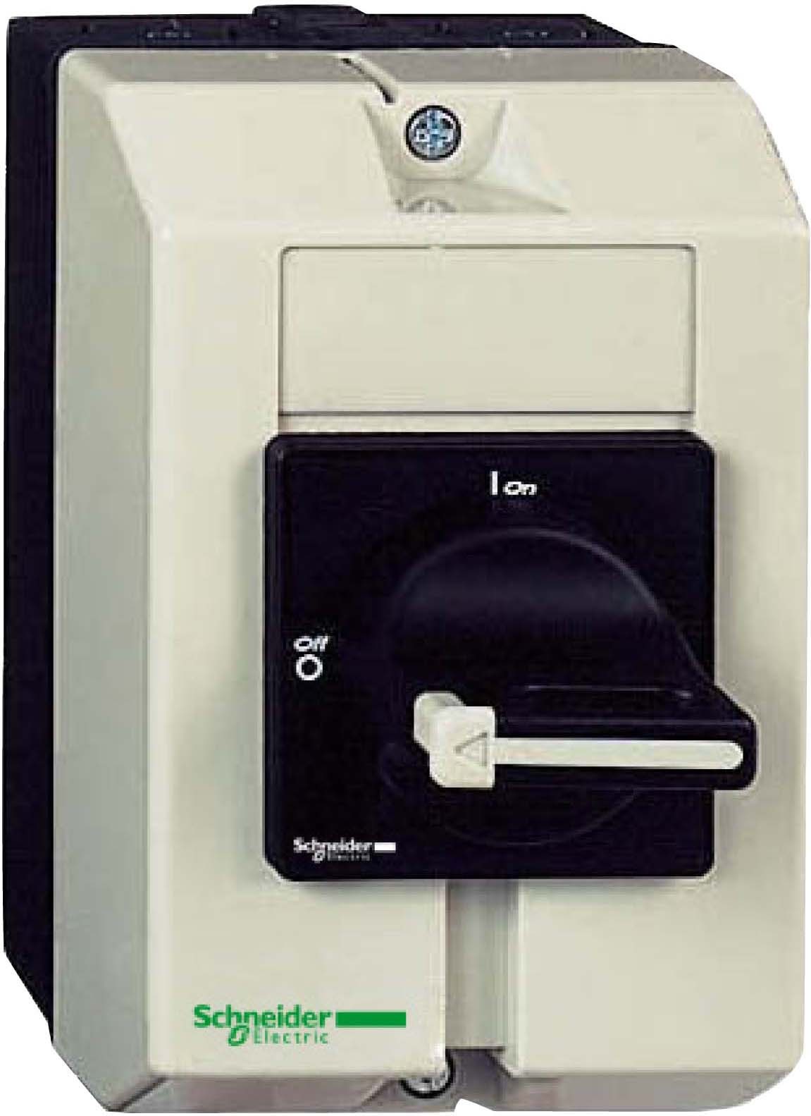 Schneider VBF0GE Hauptschalter, 3p, 690V, 20A, +Aufbaugehäuse, Griff schwarz abschließbar