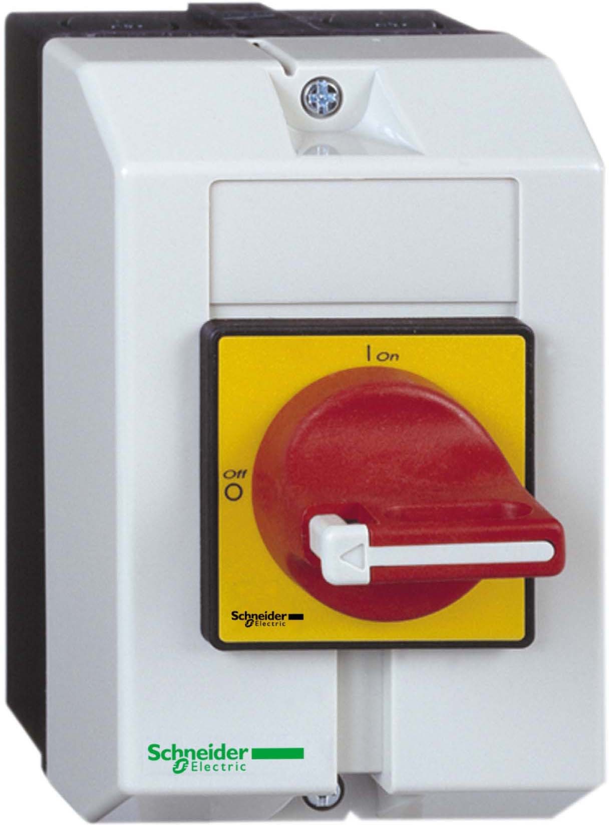 Schneider VCF1GE Not-Aus/Hauptschalter, 3p, 690V, 25A, +Aufbaugehäuse, Griff rot abschließbar