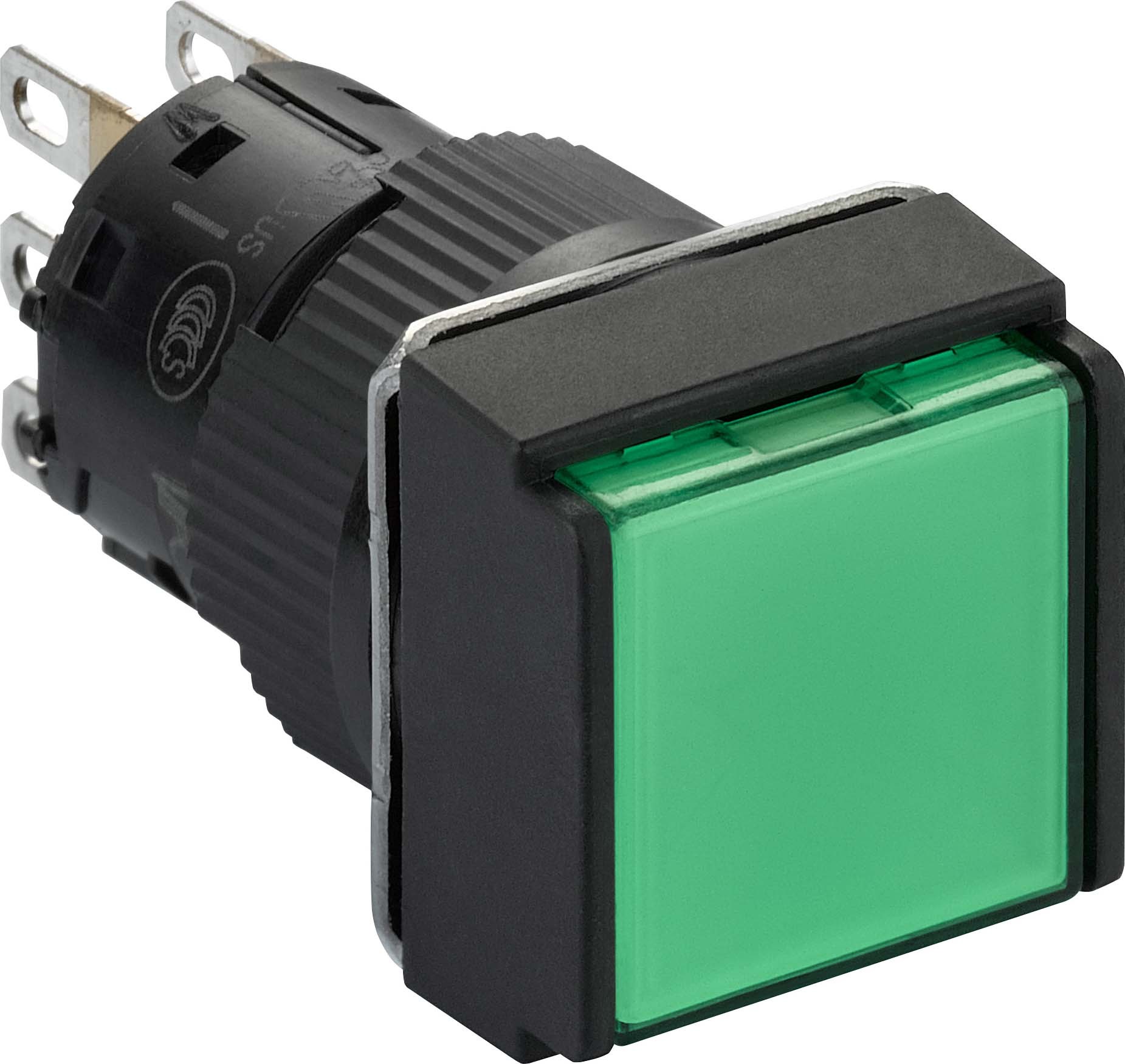 Schneider XB6ECW3B1P Grüner Leuchtdrucktaster Ø 16, flach, o. Rastung, 24 V, 1OC