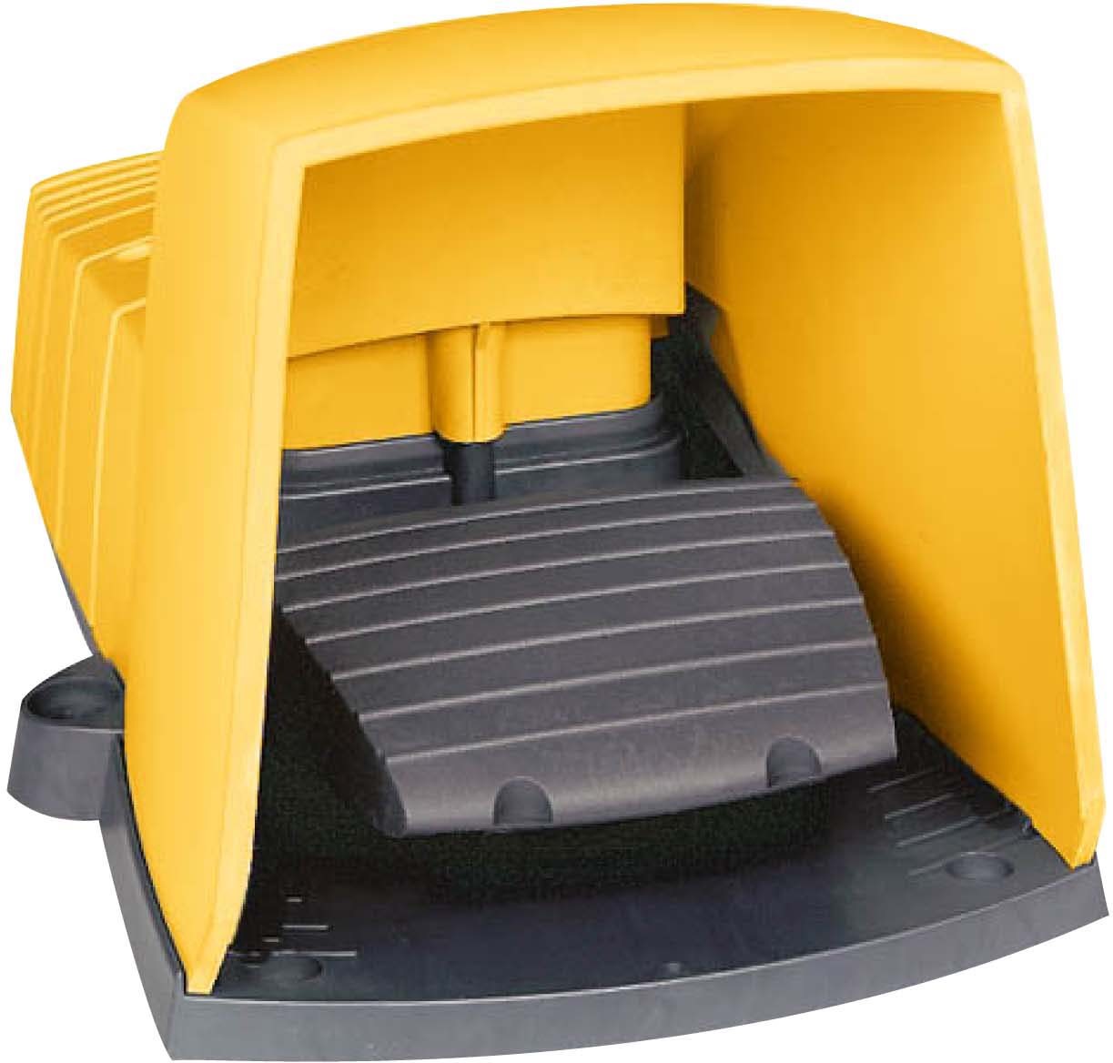 Schneider XPEY310 Fußschalter, Harmony XPE, einfach, Kunststoff, gelb, 1-stufig, 1Ö+1S, IP55, mit Schutzhaube