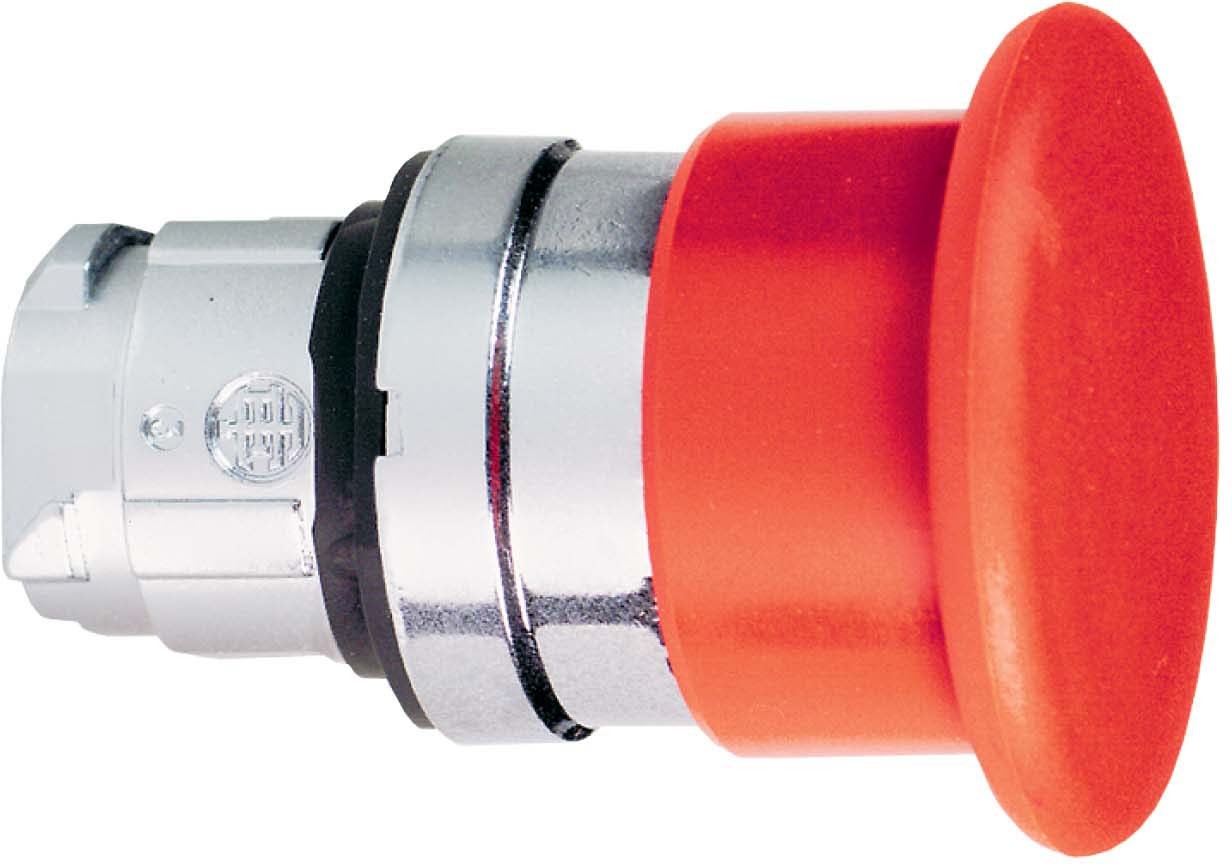 Schneider ZB4BC4 Pilzdrucktaster, Frontelement, Harmony XB4, Metall, 22mm, rot, Pilz 40mm, unbeschriftet, tastend