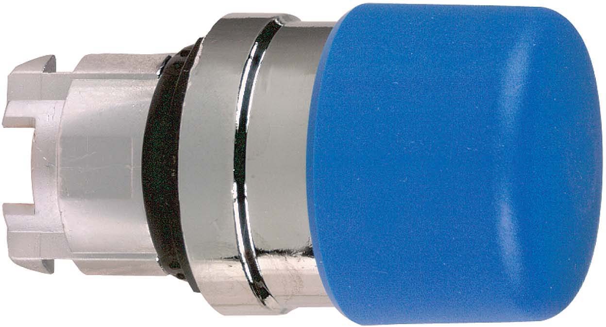 Schneider ZB4BC64 Pilzdrucktaster, Frontelement, Harmony XB4, Metall, 22mm, blau, Pilz 30mm, unbeschriftet, tastend