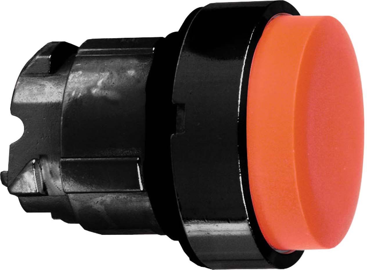 Schneider ZB4BL47 Drucktaster, Frontelement, Harmony XB4, Metall, 22mm, rot, vorstehend, unbeschriftet, tastend, Außenring schwarz