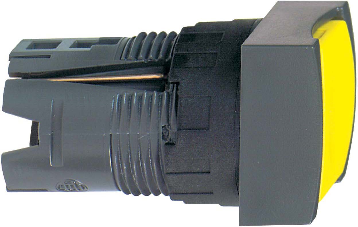 Schneider ZB6DA5 Frontelement für Drucktaster ZB6, tastend, gelb, Ø 16 mm