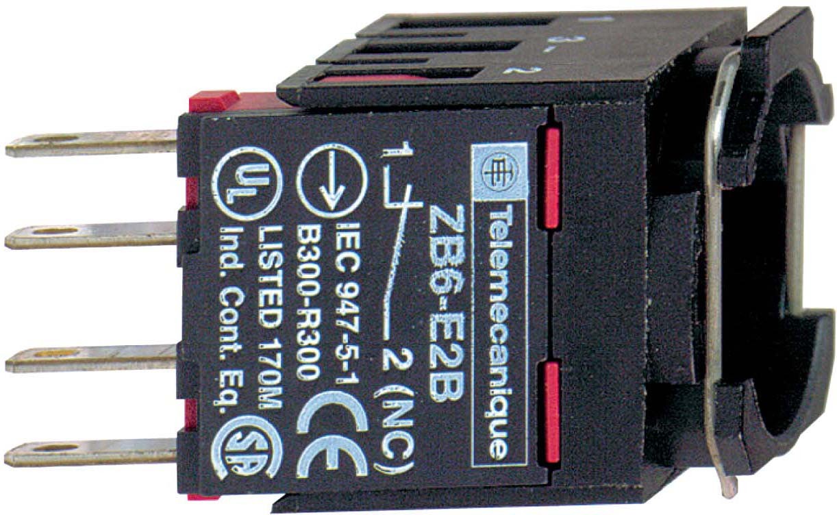 Schneider ZB6Z3B Hilfsschalterblock f. Drucktaster, Ø 16, 2S
