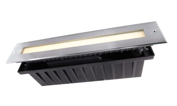 Deko-Light 100109 Bodeneinbauleuchte, Line IV, 7,1 W, 3000 K, Silber, 220-240 V/AC, 50 / 60 Hz, IP